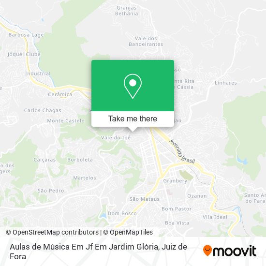 Aulas de Música Em Jf Em Jardim Glória map