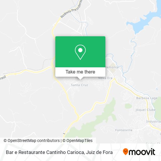 Mapa Bar e Restaurante Cantinho Carioca