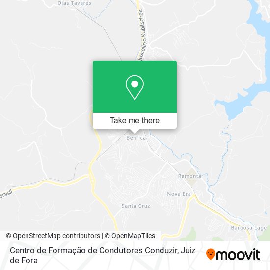 Mapa Centro de Formação de Condutores Conduzir