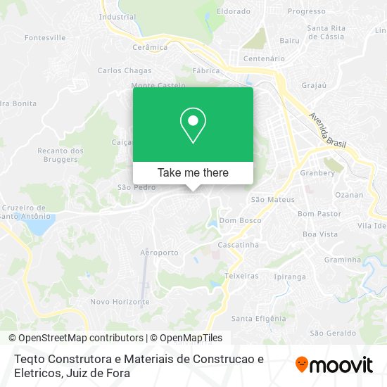 Mapa Teqto Construtora e Materiais de Construcao e Eletricos