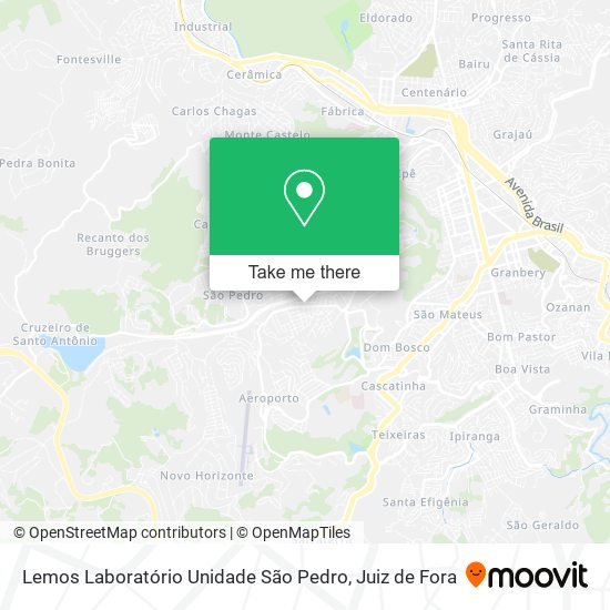 Mapa Lemos Laboratório Unidade São Pedro