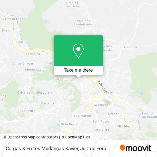 Cargas & Fretes Mudanças Xavier map
