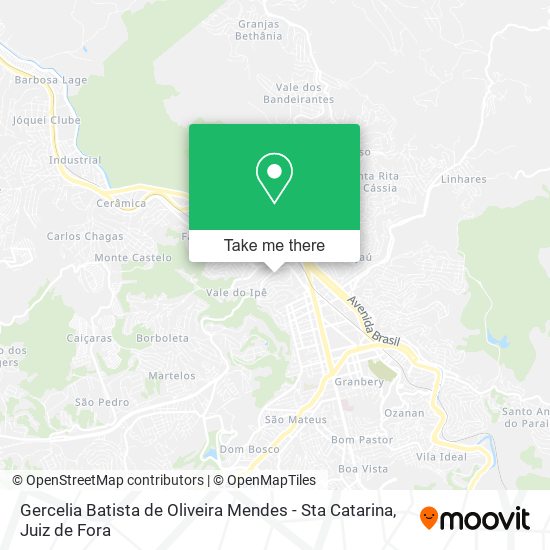 Gercelia Batista de Oliveira Mendes - Sta Catarina map