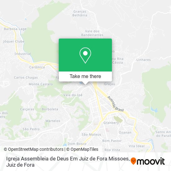 Mapa Igreja Assembleia de Deus Em Juiz de Fora Missoes