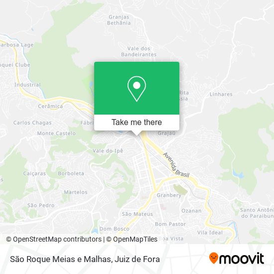 São Roque Meias e Malhas map