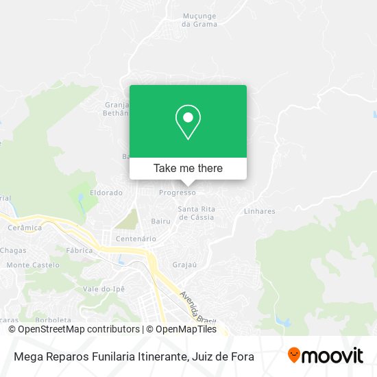 Mega Reparos Funilaria Itinerante map