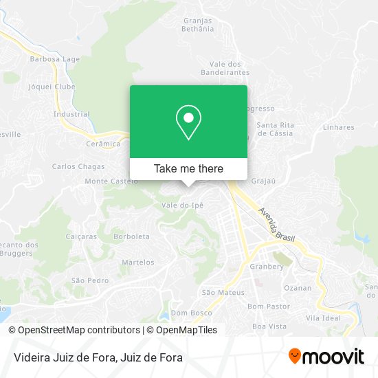 Videira Juiz de Fora map
