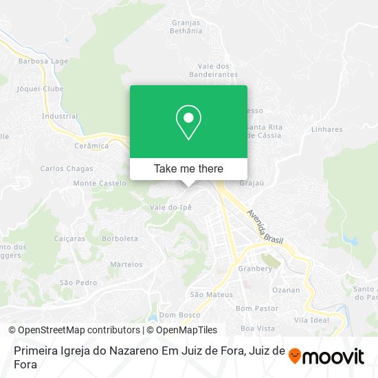 Mapa Primeira Igreja do Nazareno Em Juiz de Fora