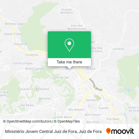 Mapa Ministério Jovem Central Juiz de Fora