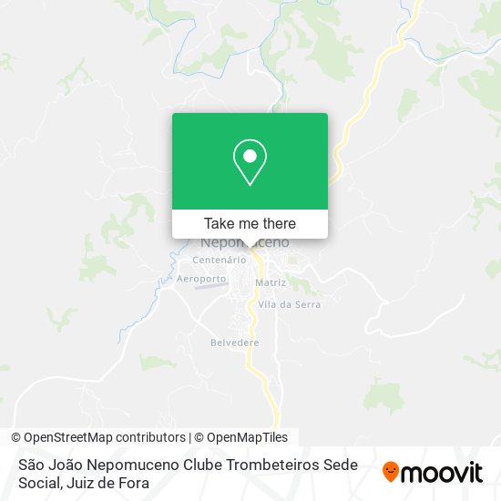 São João Nepomuceno Clube Trombeteiros Sede Social map