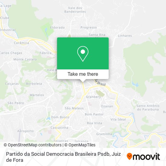 Mapa Partido da Social Democracia Brasileira Psdb