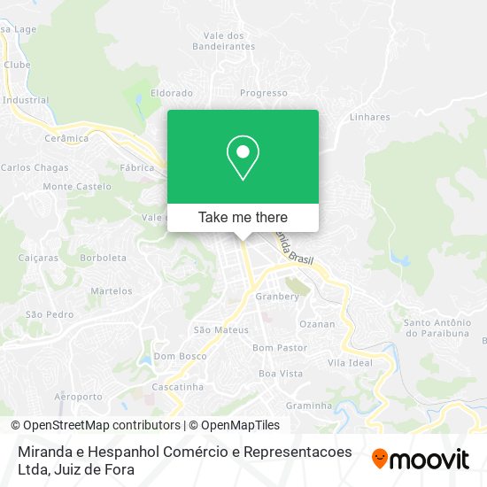 Miranda e Hespanhol Comércio e Representacoes Ltda map