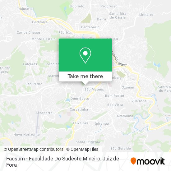 Facsum - Faculdade Do Sudeste Mineiro map