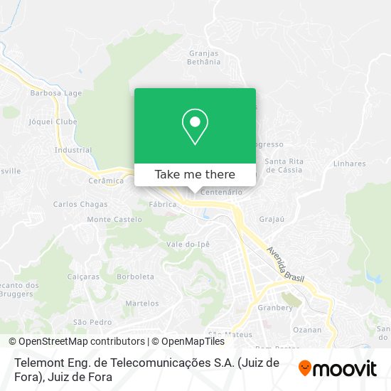 Mapa Telemont Eng. de Telecomunicações S.A. (Juiz de Fora)