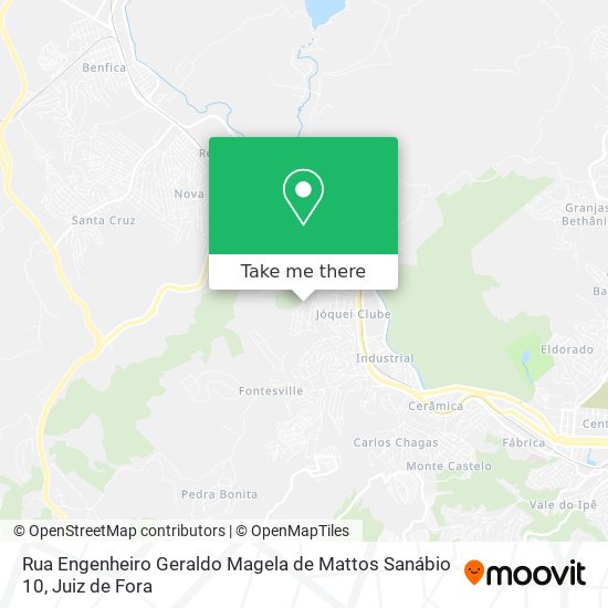 Mapa Rua Engenheiro Geraldo Magela de Mattos Sanábio 10