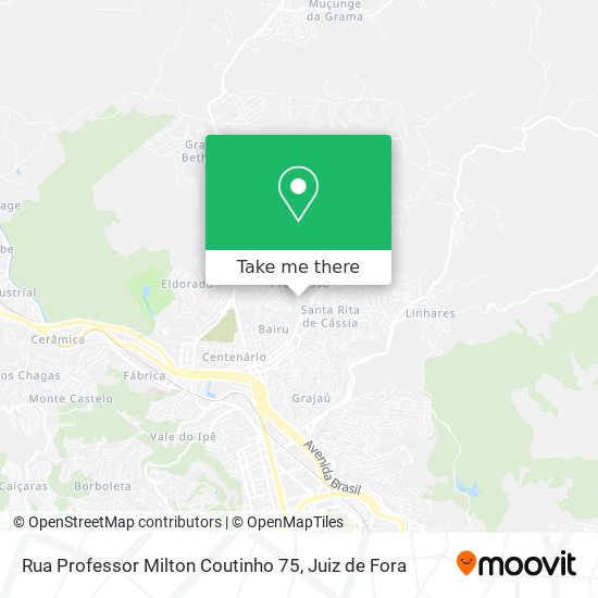 Mapa Rua Professor Milton Coutinho 75