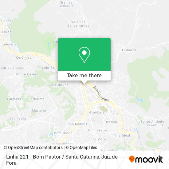 Mapa Linha 221 - Bom Pastor / Santa Catarina
