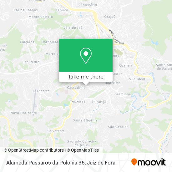 Mapa Alameda Pássaros da Polônia 35