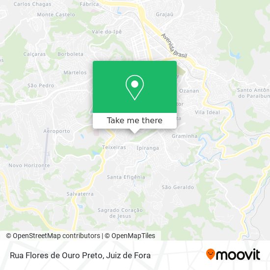 Mapa Rua Flores de Ouro Preto