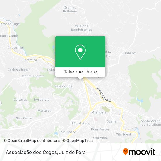 Mapa Associação dos Cegos