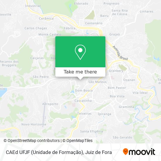 CAEd UFJF (Unidade de Formação) map
