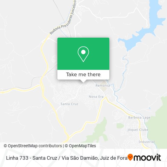 Linha 733 - Santa Cruz / Via São Damião map