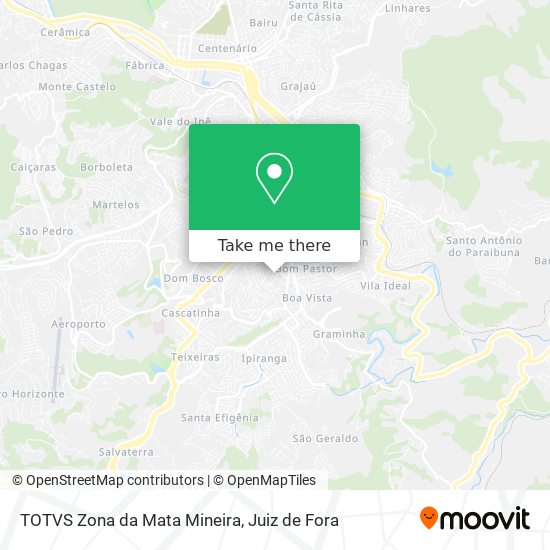 TOTVS Zona da Mata Mineira map