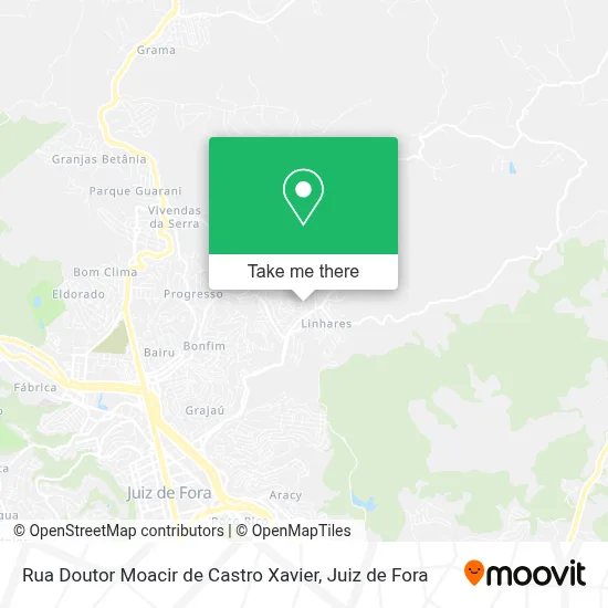 Rua Doutor Moacir de Castro Xavier map