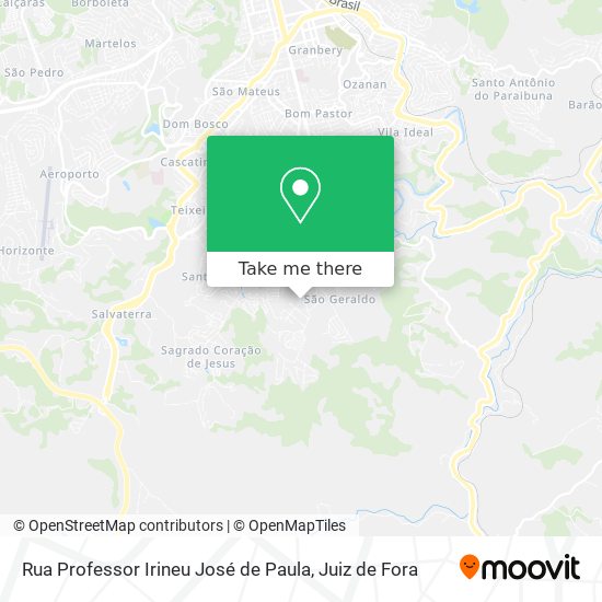 Mapa Rua Professor Irineu José de Paula