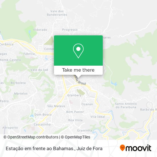 Estação em frente ao Bahamas. map