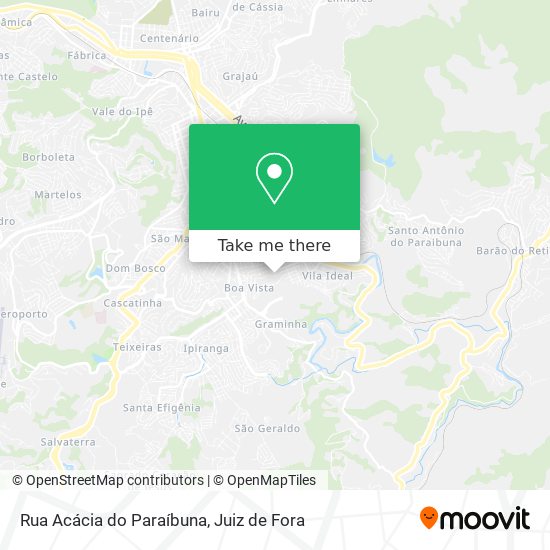 Rua Acácia do Paraíbuna map
