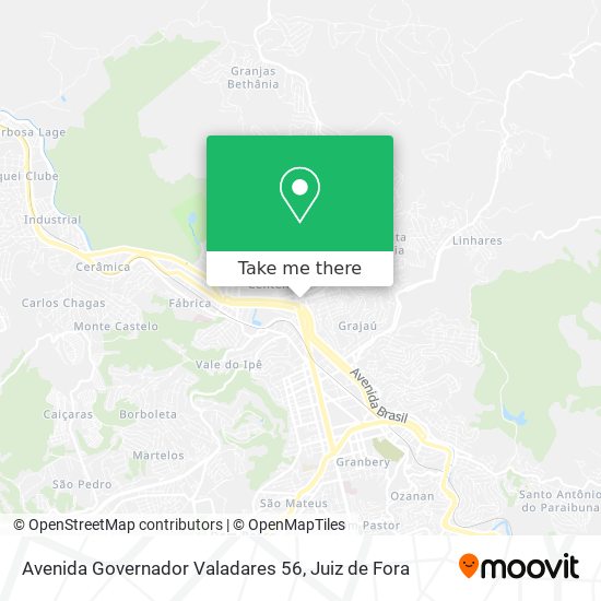 Mapa Avenida Governador Valadares 56