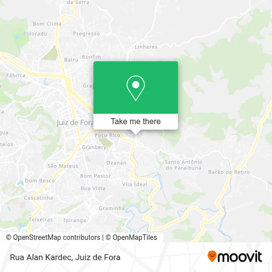 Rua Alan Kardec map
