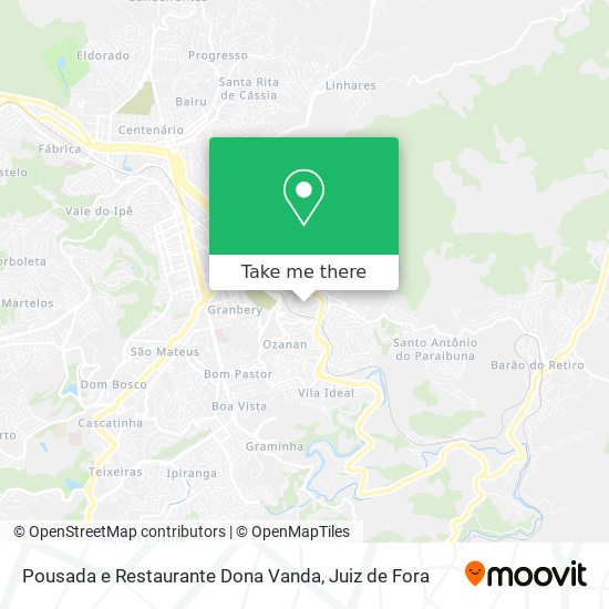 Mapa Pousada e Restaurante Dona Vanda