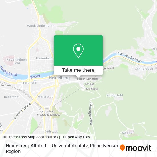 How to get to Heidelberg Altstadt - Universitätsplatz in Heidelberg Städte by Bus or Light Rail?
