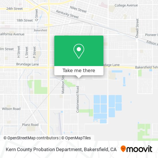 Mapa de Kern County Probation Department