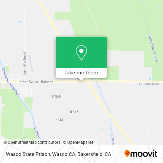 Mapa de Wasco State Prison, Wasco CA
