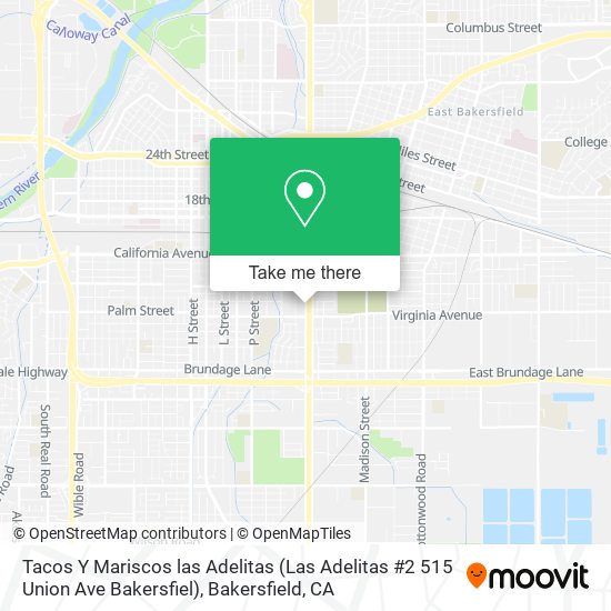 Tacos Y Mariscos las Adelitas (Las Adelitas #2 515 Union Ave Bakersfiel) map