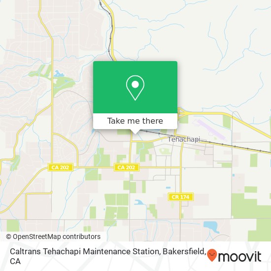 Caltrans Tehachapi Maintenance Station map