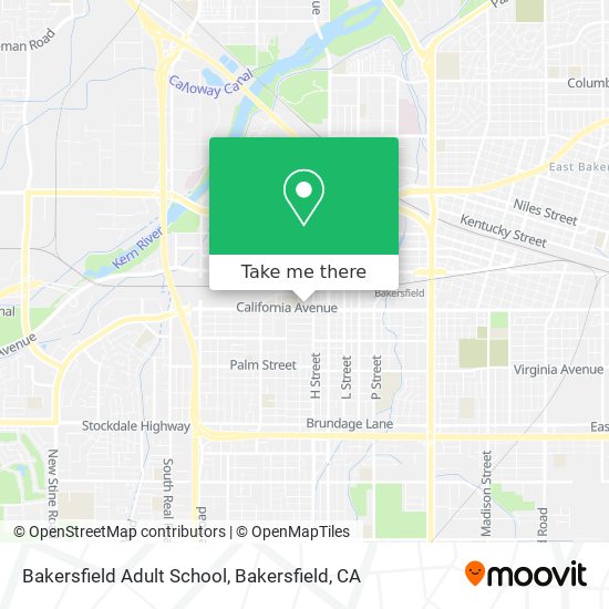Bakersfield Adult School map