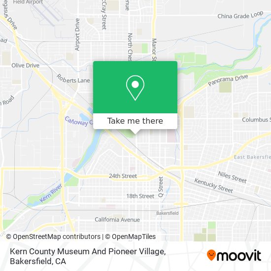 Kern County Museum And Pioneer Village map