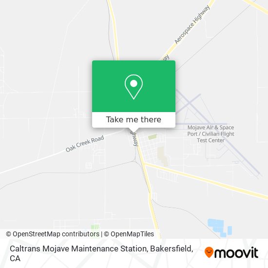 Caltrans Mojave Maintenance Station map