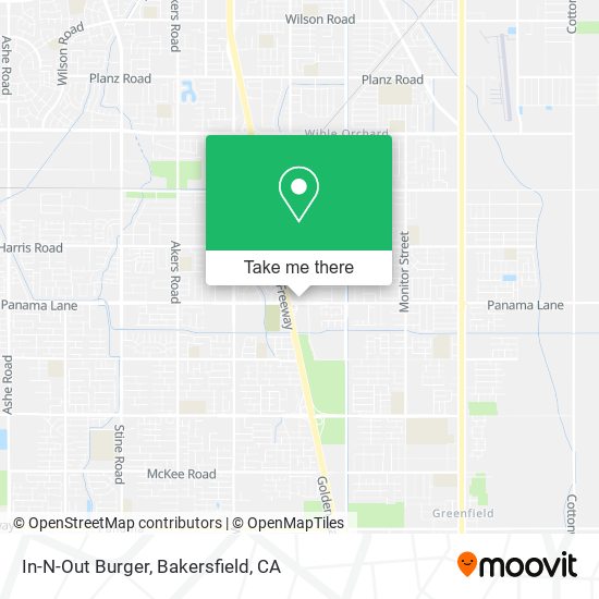 In-N-Out Burger map