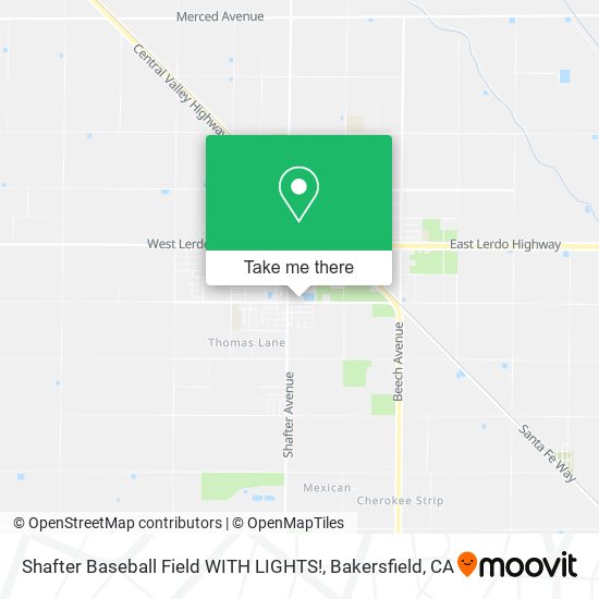 Shafter Baseball Field WITH LIGHTS! map