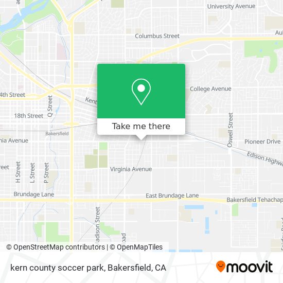 Mapa de kern county soccer park