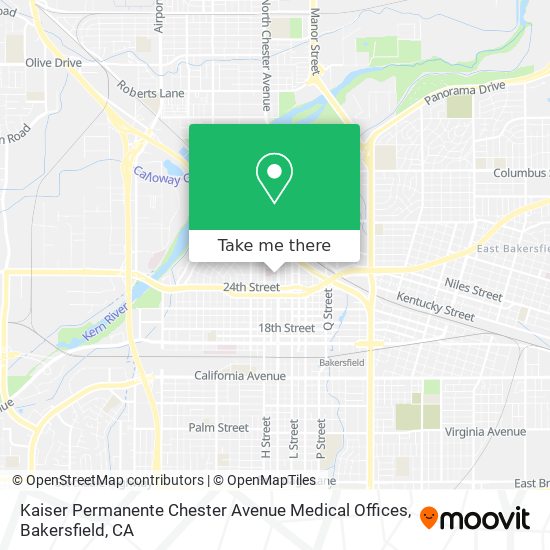 Kaiser Permanente Chester Avenue Medical Offices map