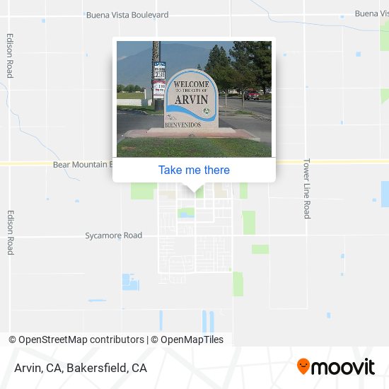Mapa de Arvin, CA