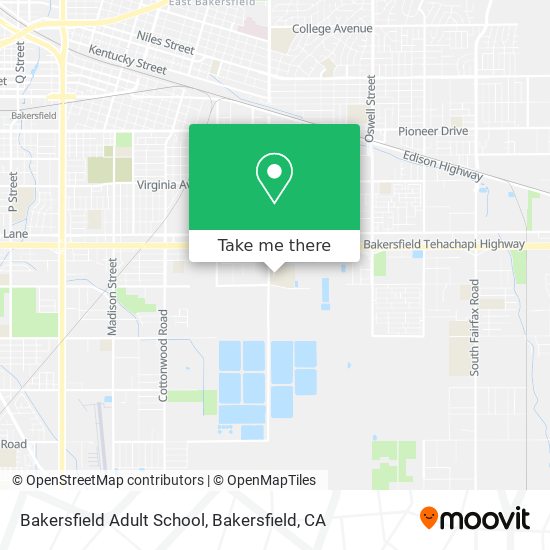 Bakersfield Adult School map