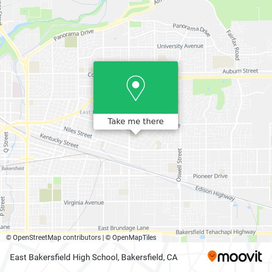 Mapa de East Bakersfield High School