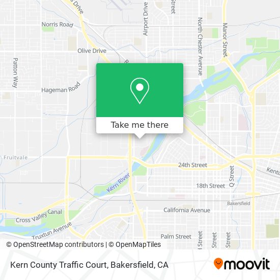 Kern County Traffic Court map